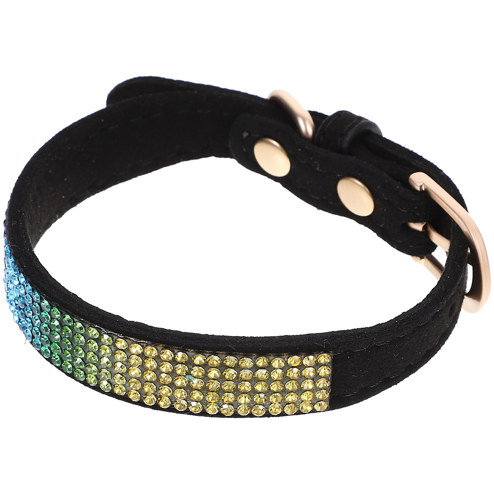 

Rhinestones Shiny Cat Collar Sparkly Pet Chain Ring Collars Adjustable For Dog Small Kitten