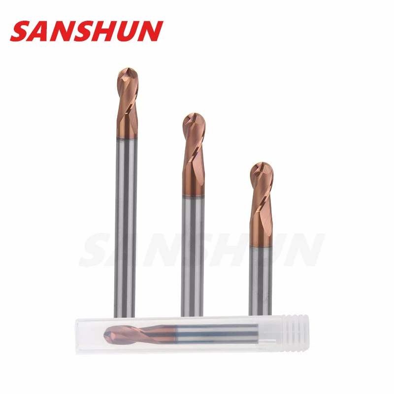 Milling Cutter Alloy Coating Tungsten Steel Tool Cnc Maching Hrc55 Ball Nose Endmills Top Milling Cutter Machine Endmill cutter