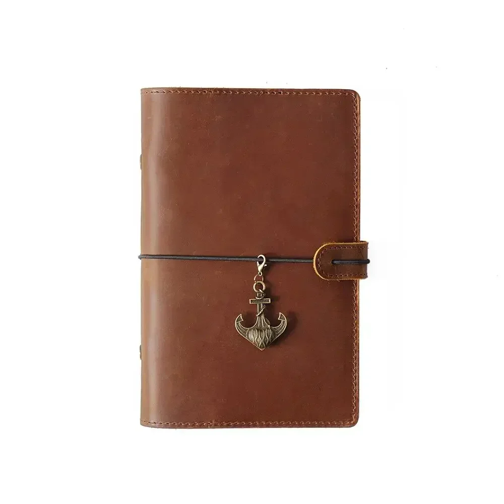 School Travel Multifunctional Planner Handmade Book Retro Metal Spiral Leather Diary Notebook Journal Office Note Rope