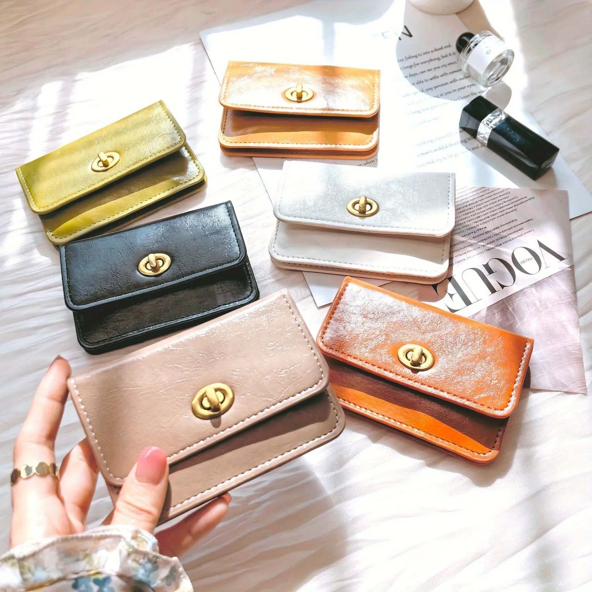 

Кошелек для монет из искусственной кожи в винтажном стиле, мини-кошелек, небольшой мешочек для монет с держателем для карт, женский модный аксессуар, мини-кошелек для карточек