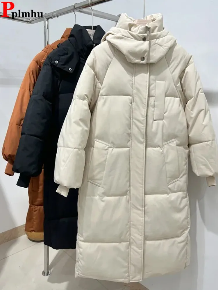 

Casual Winter Hooded Long Parka Chaqueta Thick Windproof Parca Overcoat Korean Snow Wear Cotton Padded Women Jaqueta New 2023