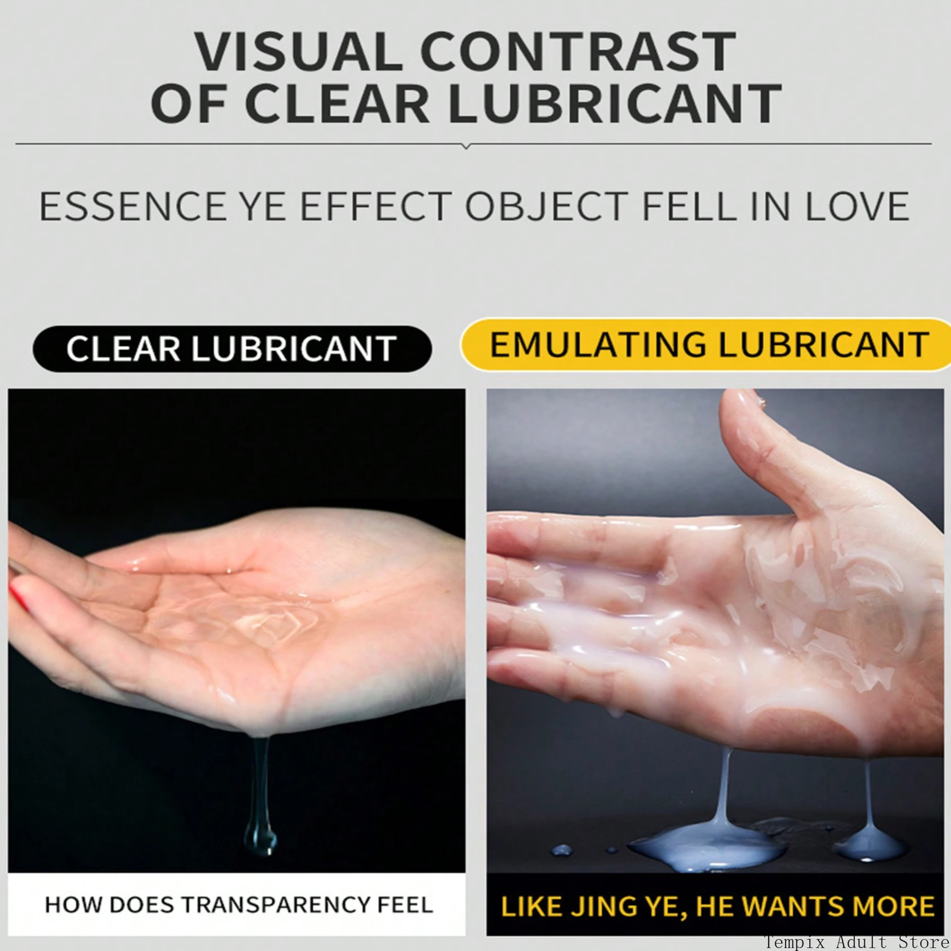 Water-Based Lubricant Imitation Semen Odorless Lubricant Zero Residue Improve Sexual Adult Sexual Products for Sex Toy Anal Sex