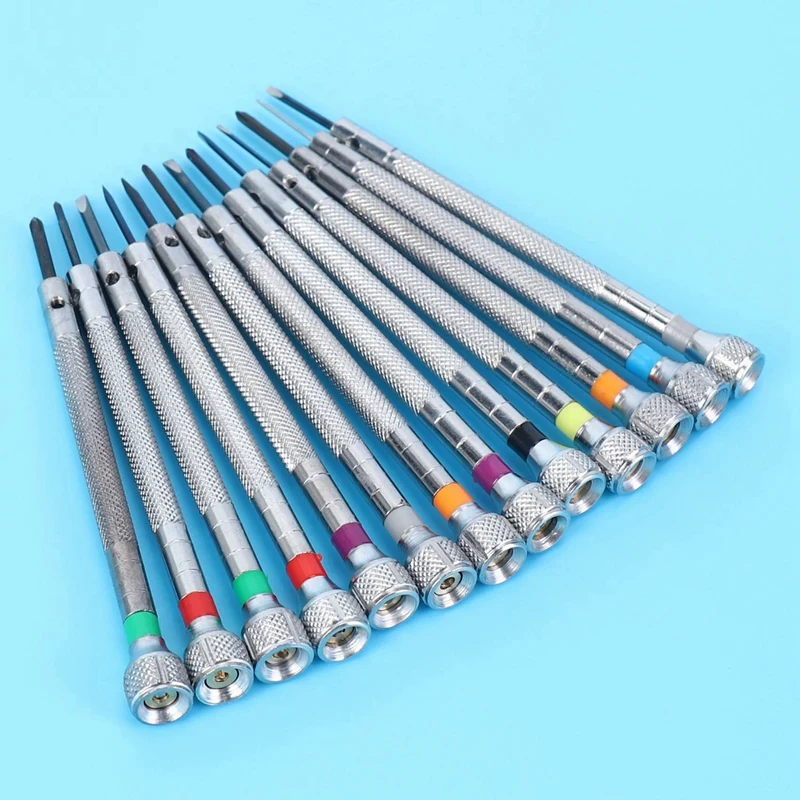 0.6Mm-2.0Mm 130Pcs New Watchmakers Screwdrivers Set Watch Glasses Flat Blade Assort Slotted Flat Screwdrivers Set