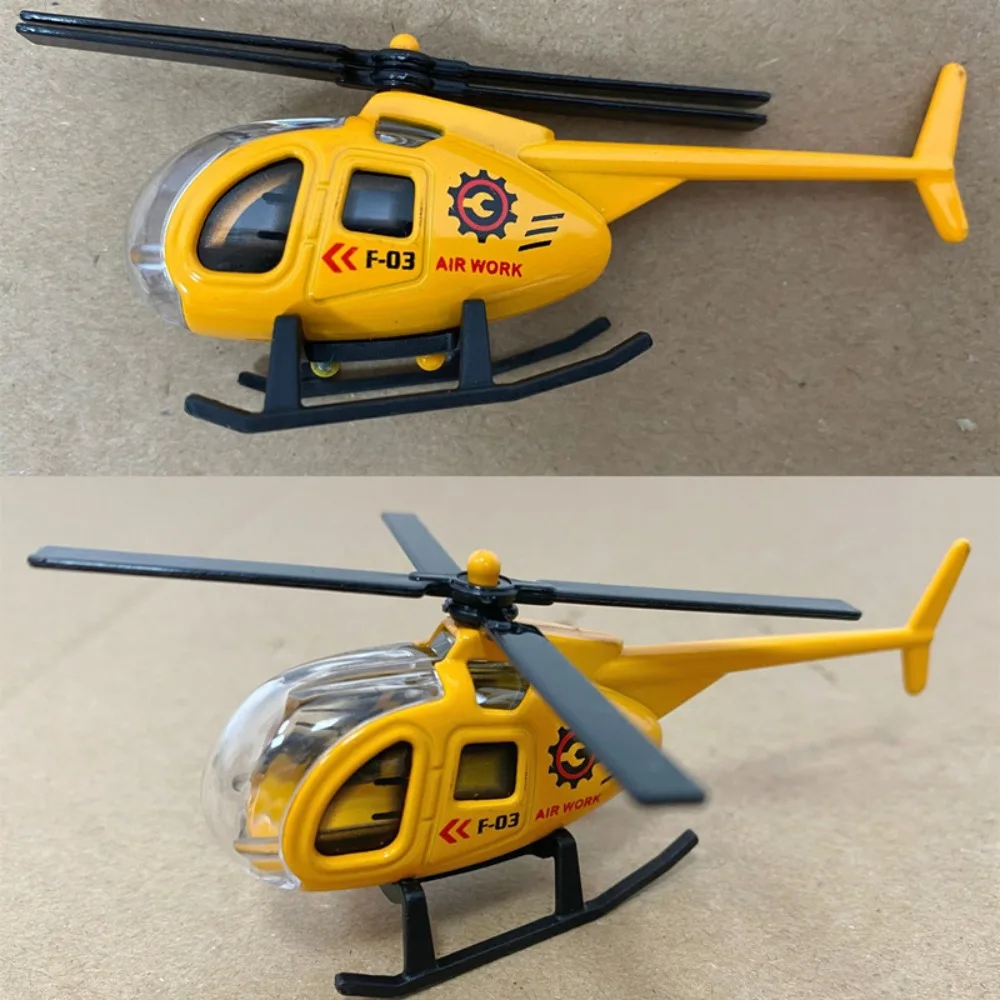 Helicóptero de juguete para niños, modelo de avión de aleación, adornos, juguete para niño, helicóptero de simulación de taxi, regalo de Navidad, 1 ud.