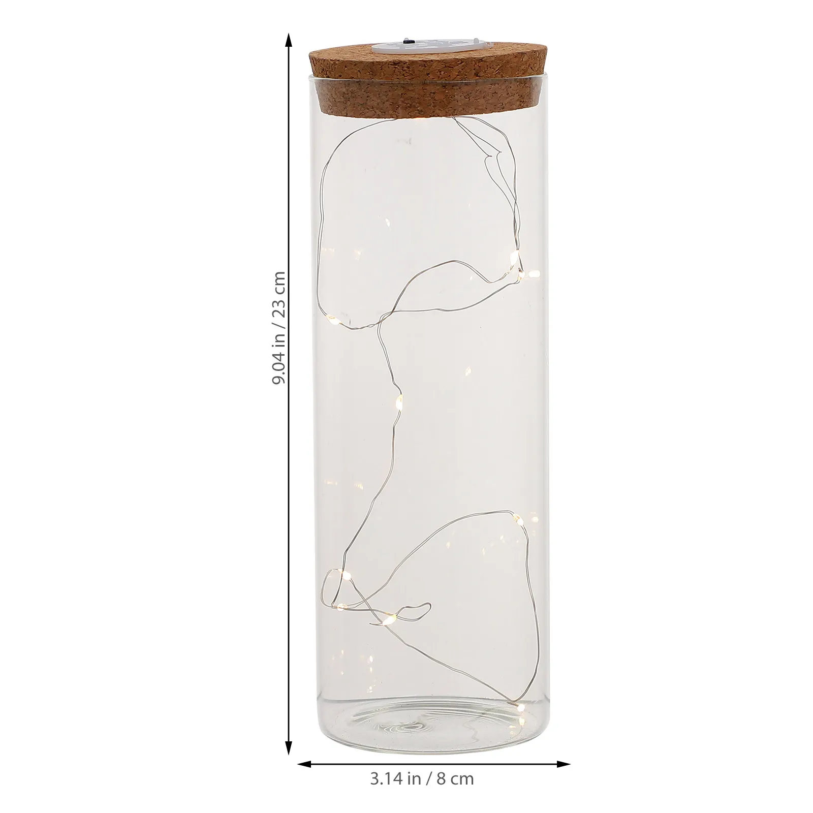 Preserved Flower Glass Bottles Wood Cork Wish Bottle Light Decorative Message Storage Bottles Dry Flower Glass Bottle