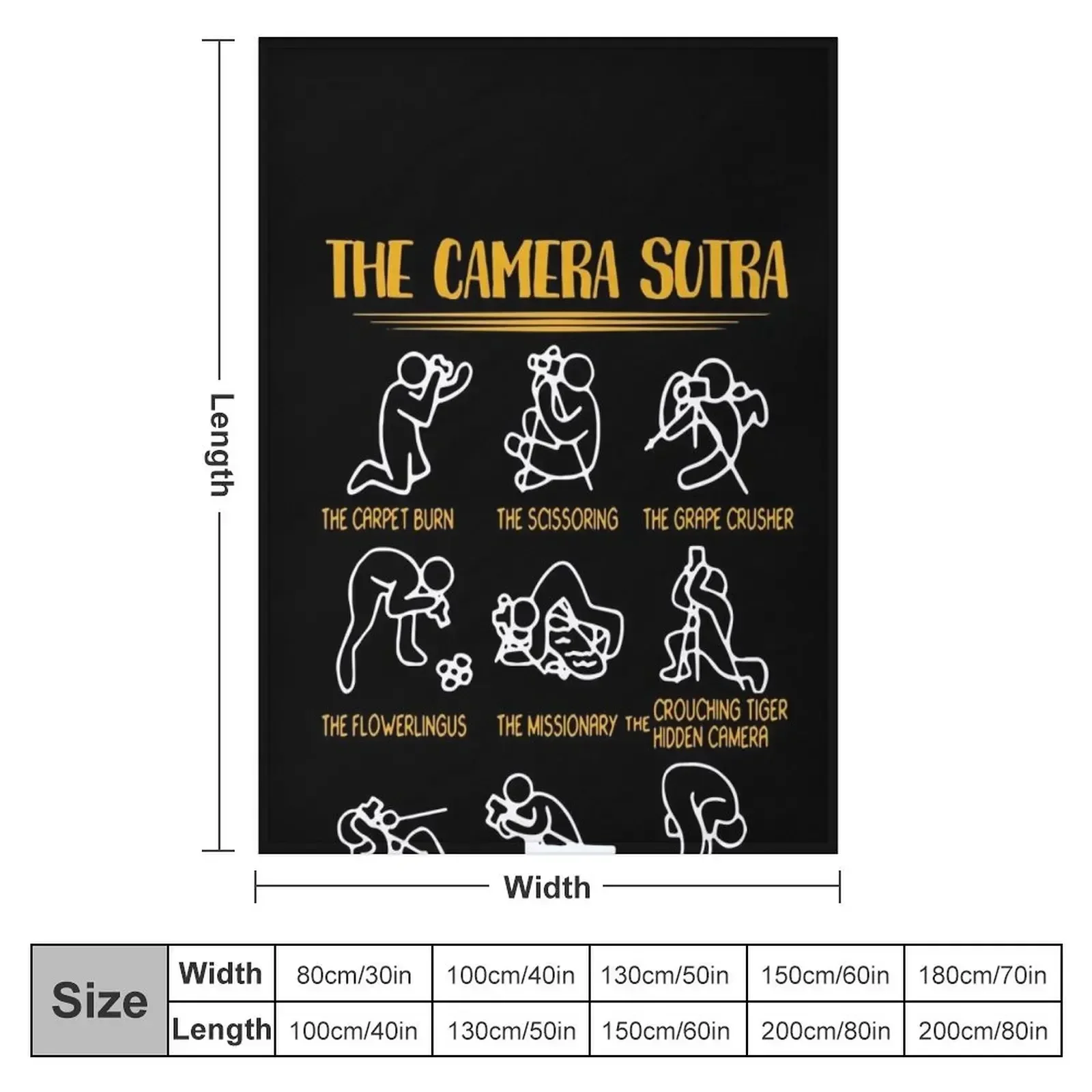 The Camera Sutra Funny Photographer Throw Blanket Luxury St Blankets For Sofas Blankets