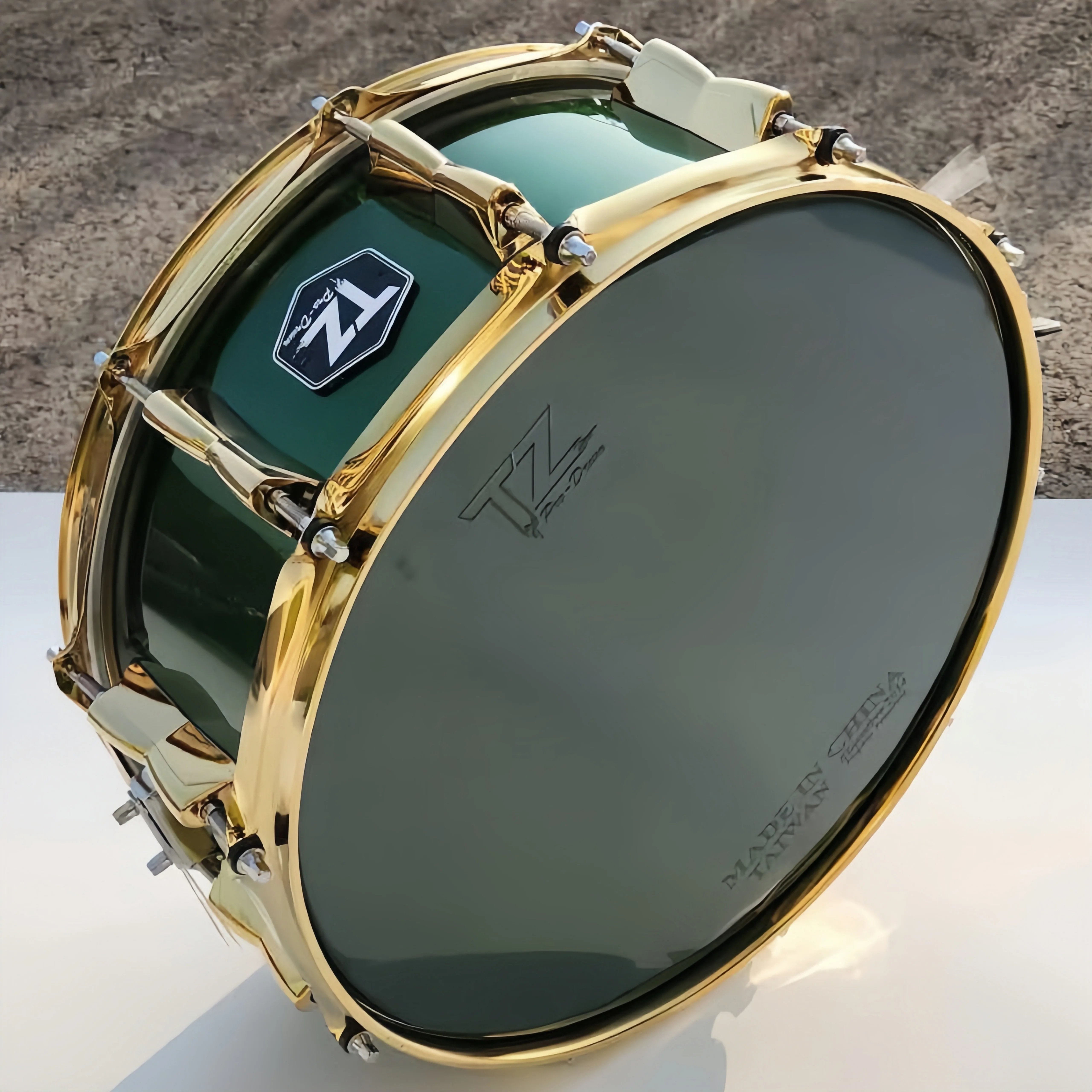 Professional Advanced Gold-Plated Small Snare Drum Band Drum with Wood Cavity Veneer Various Colors for Marching Hand Drum Use - Image 5