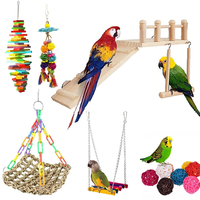 Chewable Parrot Chew Toy Cotton Rope Birds Toy Bite Bridge Bird Tearing Toys Cockatiels Training Hang Swings Birds Cage Supplies