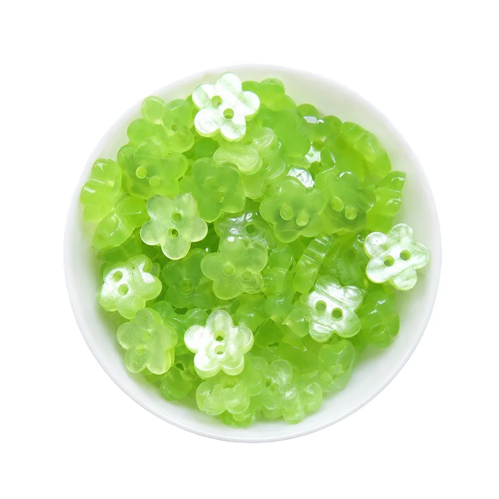 50pcs Plastic Material Three-Dimensional Flower Buttons 50pcs Pack Hollow Out Design Cloud Shape Buttons Handmade DIY Style