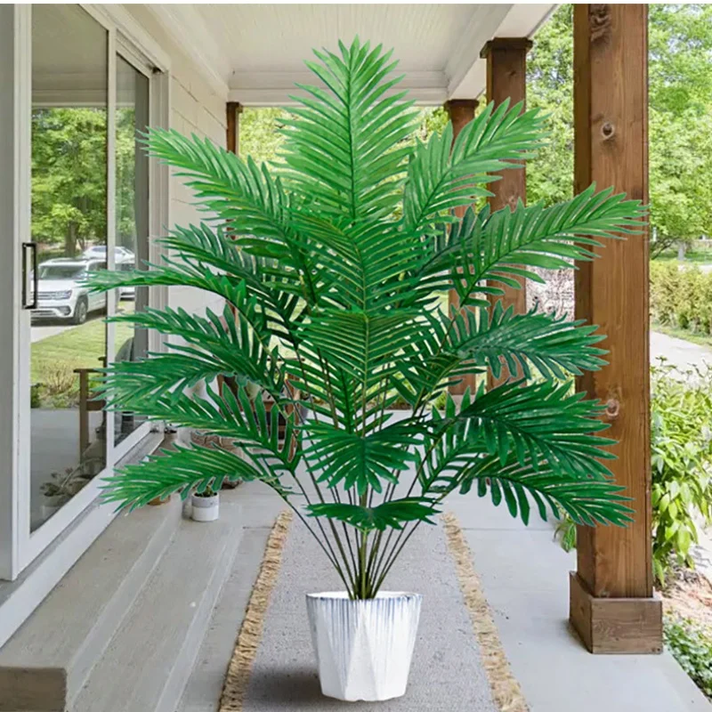 

Large Green Artificial Palm Tree for Tropical Rainforest Aesthetic Space Home Decor Outdoor Garden Living Room Fake Plant Flower