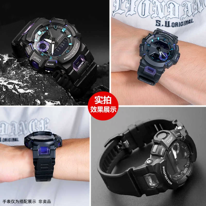 For Casio G-SHOCK series GBA-900-1A/7A/CB resin Silicone watch Band accessories Men Black Bracelet Notch waterproof Watch strap