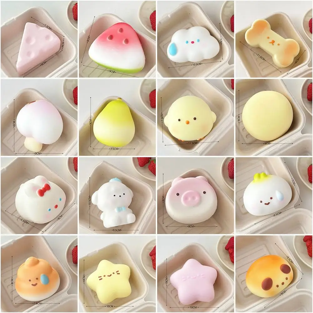 Cute Simulated Fruit Fruit Squeeze Toy Cheese Watermelon Cartoon Fidget Toy Rabbit Sensory Fruit Pinch Toy Kids Tricky Doll