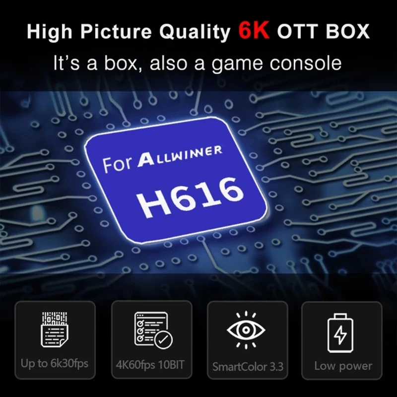 H96 MAX H616 Android 10 TV Box 4GB RAM 64GB ROM مشغل الوسائط مع 2.4 & 5.8G Dual WIFI 6K Ultra HD Youtube Google Play Set Top Box #3