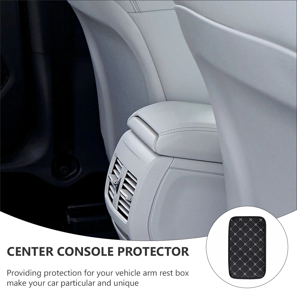 

Center Console Cover Armrest Mat Universal Protector Polyester Decor Panel Car Pad Stylish Embroidered Design Breathable