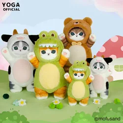 Mofusand-peluches de gato Kawaii originales para niños, animales de Cosplay, dinosaurio, vaca, oso, lindo muñeco de peluche, regalo para niños, 30/50cm