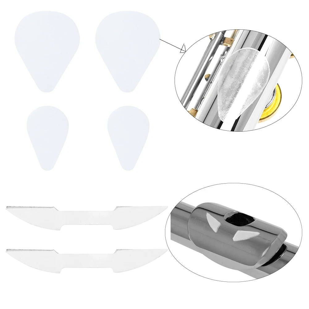 Silicone Flute Non-Slip Sticker Adhesive Flute Mouth Positioning Sticker Protective Accessories for Flute Woodwind Replace Parts