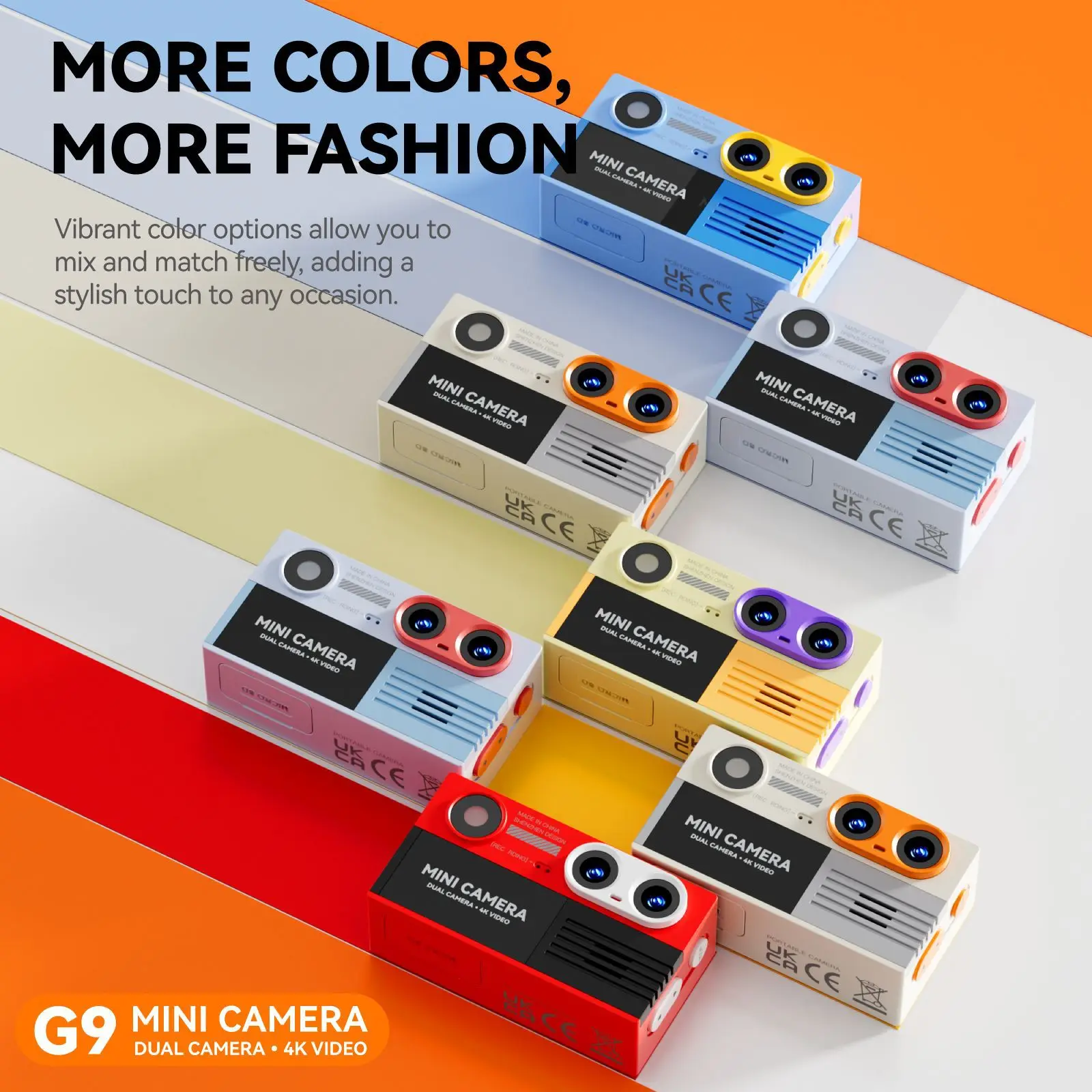 

G9 Thumb Mini Camera Blind Box - Keychain Action Cam with Photo & Video, Trendy Pocket Toy Collectible Gift for Bag Charm