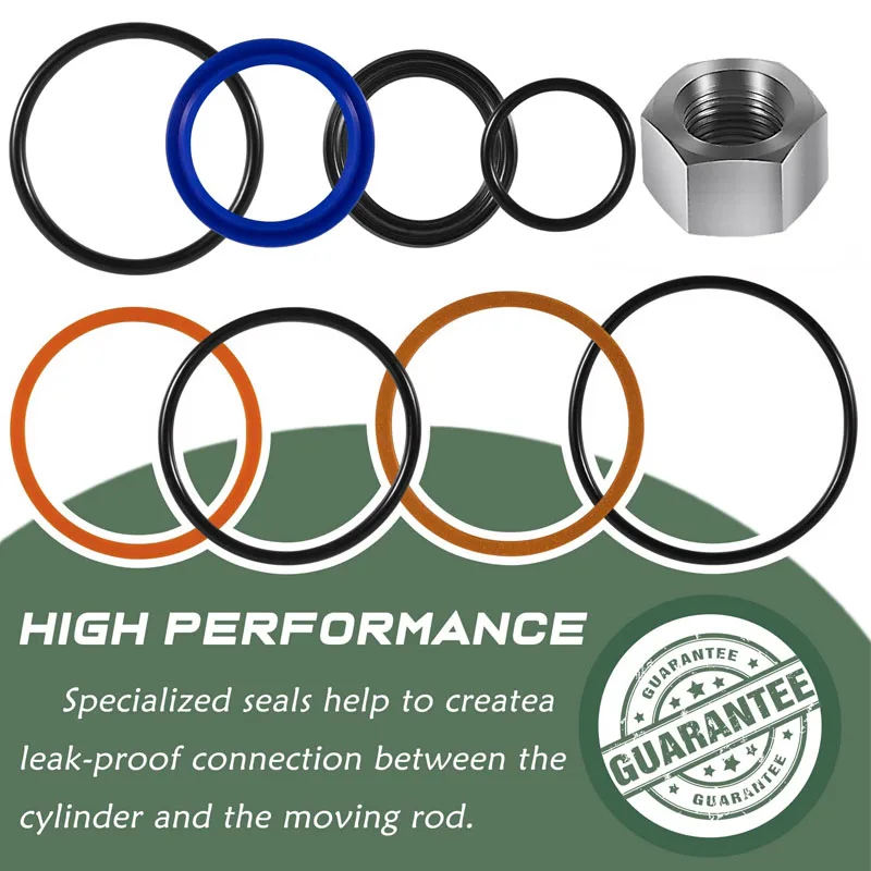 YMT 6803329/7137769 Hydraulic Lift Cylinder Seals Kit Fits for Bobcat 444, 500, 520, 530, 533, 540, 542B, 643, 731, 743 Etc