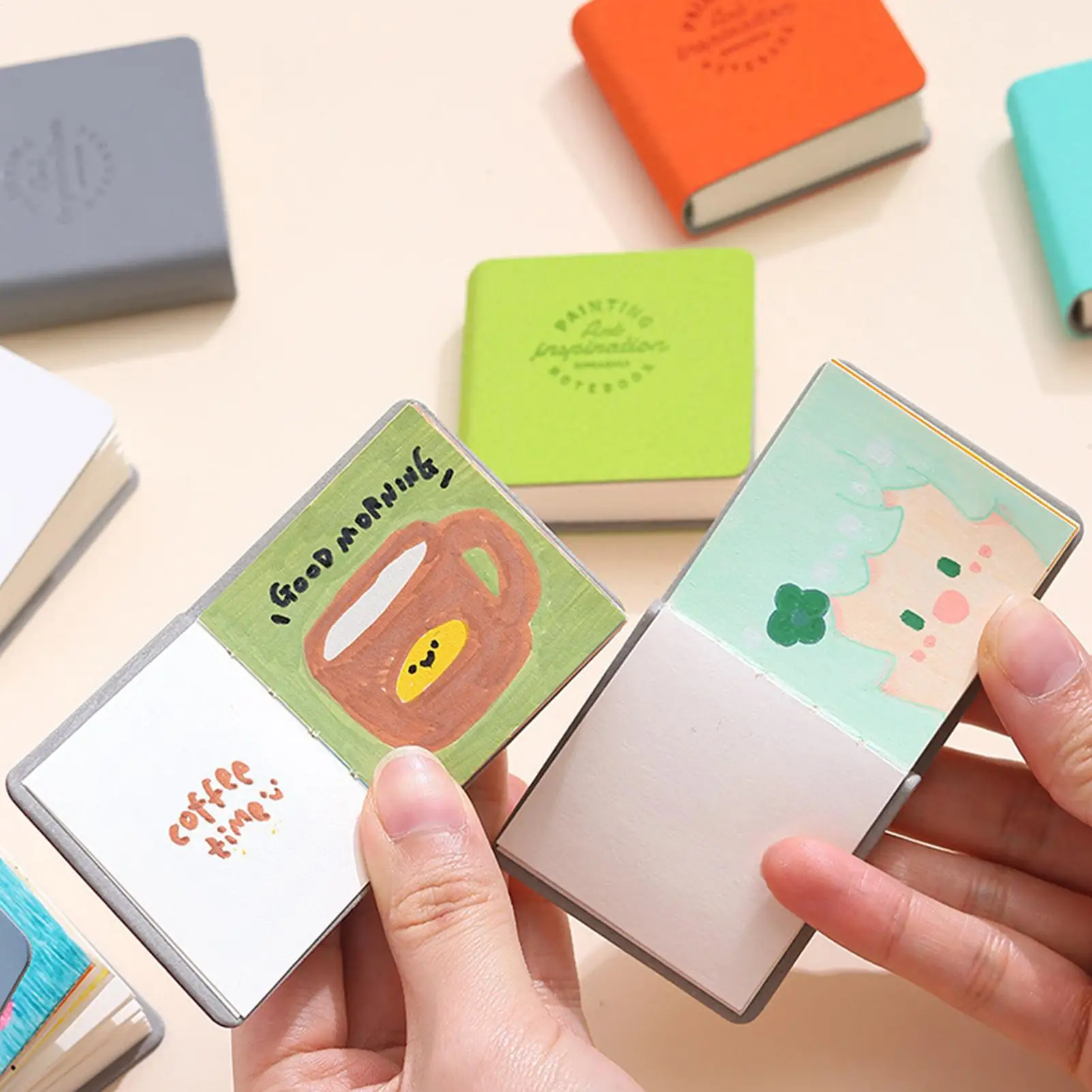 3pcs Small Watercolor Sketchbook 2x2 Inch mini Cold Press Hardcover Small Paper Pad Watercolor Journal For Kids Teens Artists