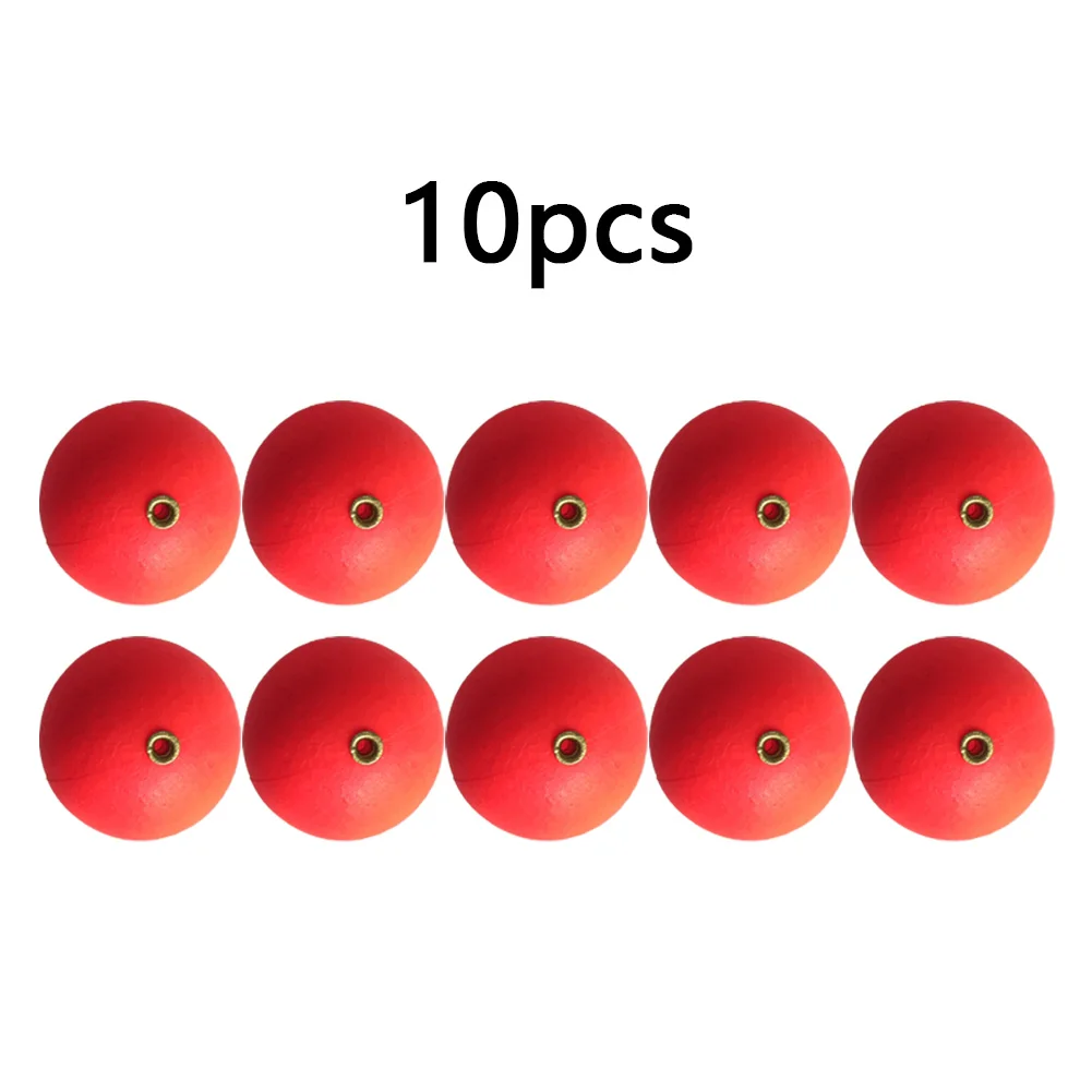 10pcs 15mm Fishing Floats Bobber Ball Beads Foam Strike Indicators Buoys Tackle For Ocean Boat Rock Fishing With / No Guide Ring