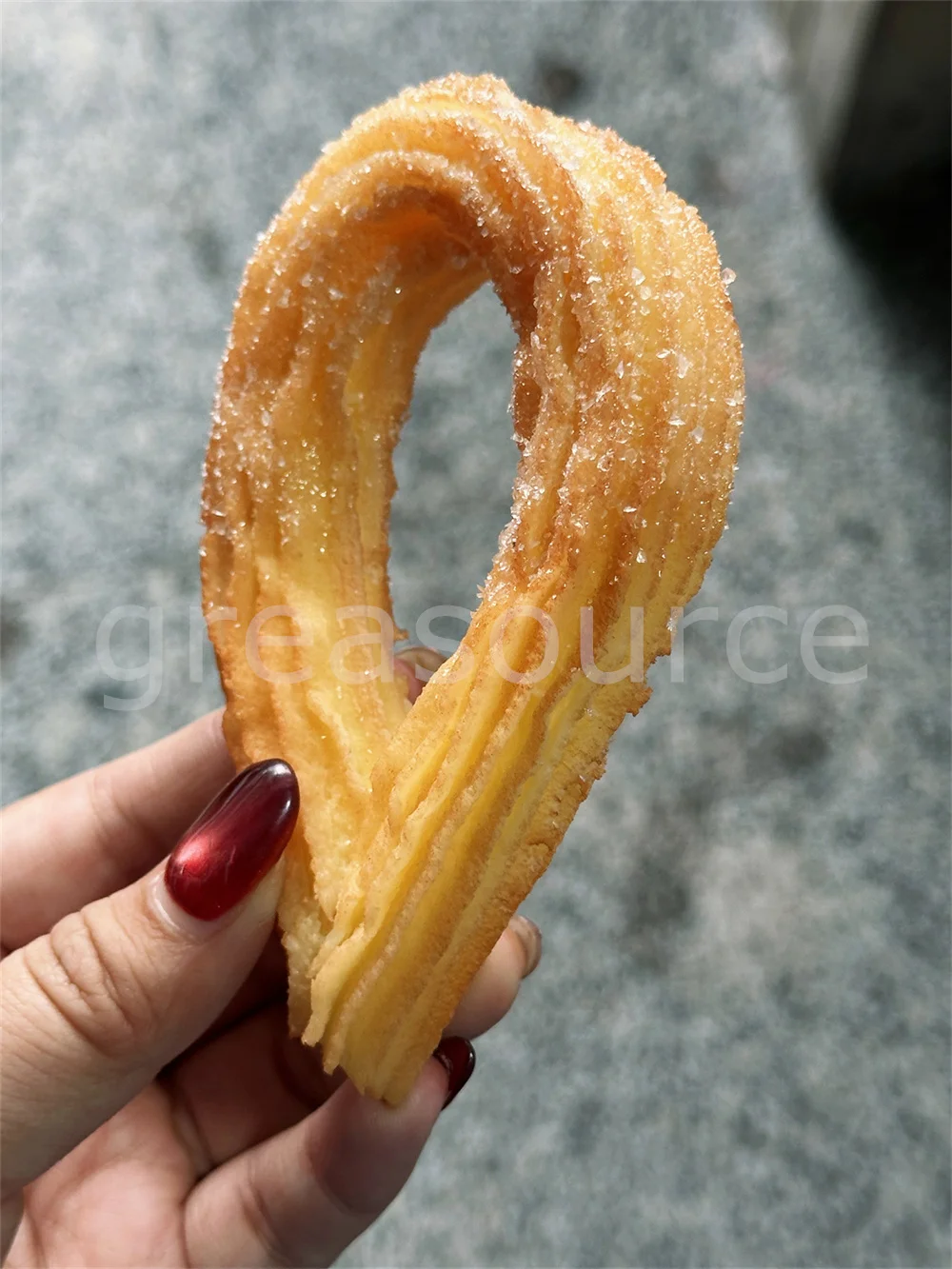 Crispy Fluffy Churros Sweet Circle Orginial Fry Sprinkle Powdered Sugar Model Food Display Props Shop Cart Snacks Shiit ASMR 5