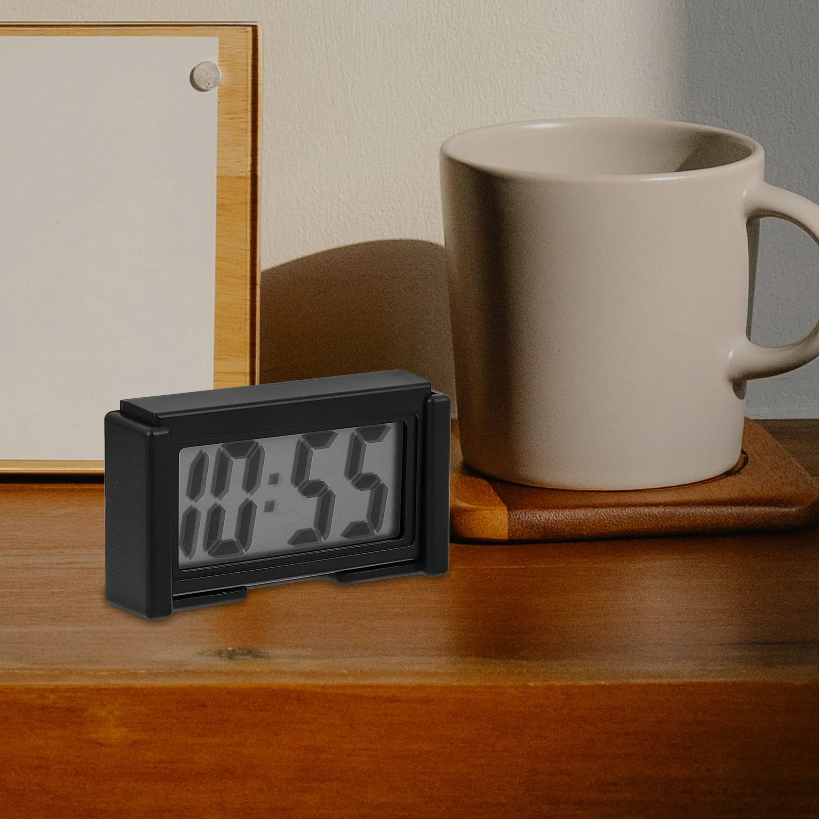 

1pcs Mini Digital Small Car Dashboard Clock Clear Display For Auto Dash Stick On Clock Vehicle Interior Truck Desk