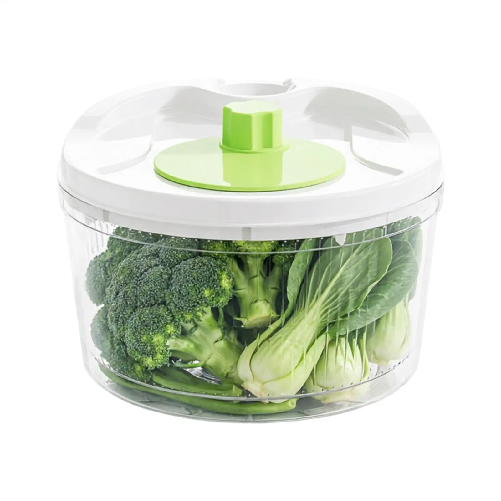 Veggie Spinner Manual Crank Produce Dryer Colander with Drain Spout Vegetable Dryer Spinner for Home Cooks Parents Homeowners