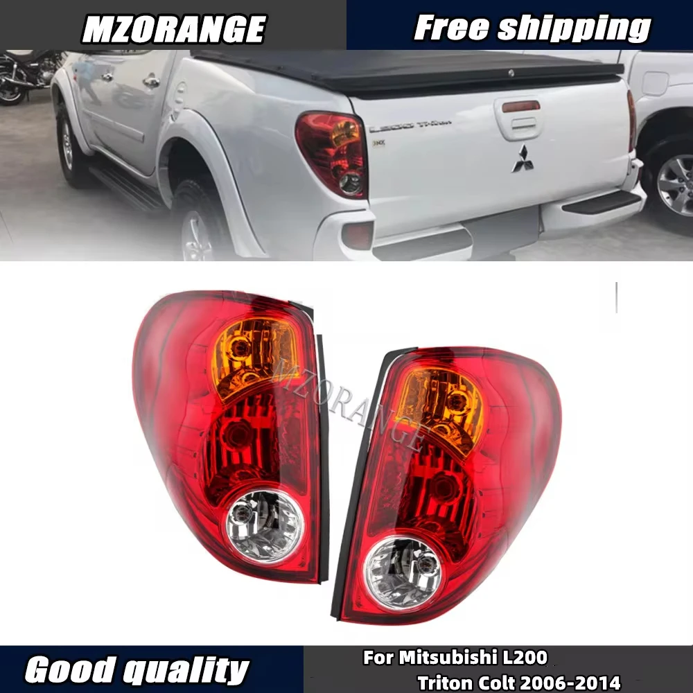 Car LED Red Rear Tail Light For Mitsubishi L200 Triton Colt 2006-2015 Brake Fog Lamp Turn Signal Light With Wire Car Accessories