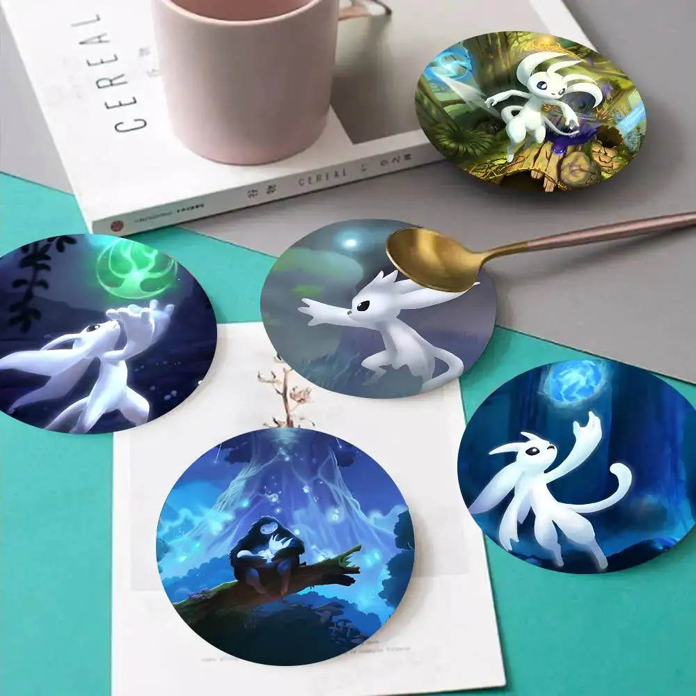 1pc Game O-ori And The Blind Forest Wooden Coaster Colour Printing Cup Mat Home Desk Decoration Gifts