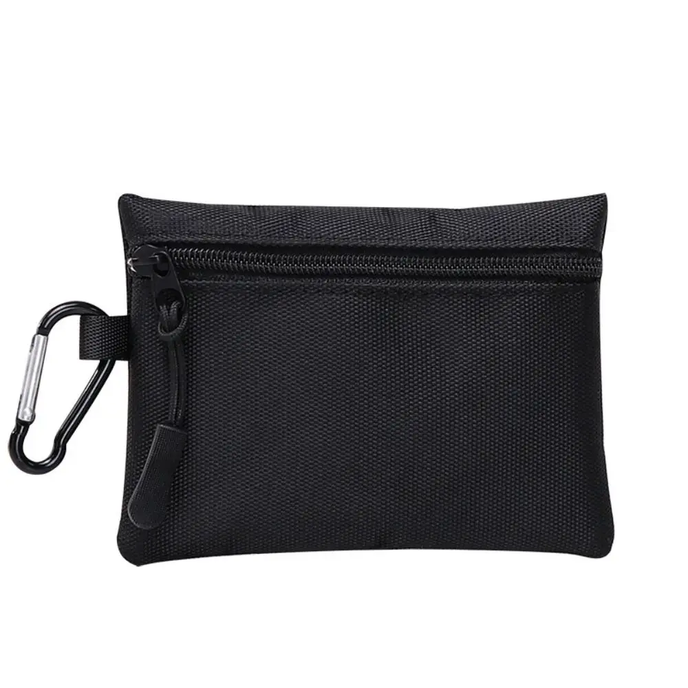 Soft Korean Style Ox Cloth Coin Purse Solid Color Zipper Small Item Bag Card Bag Wallet Card Storage Bag Women