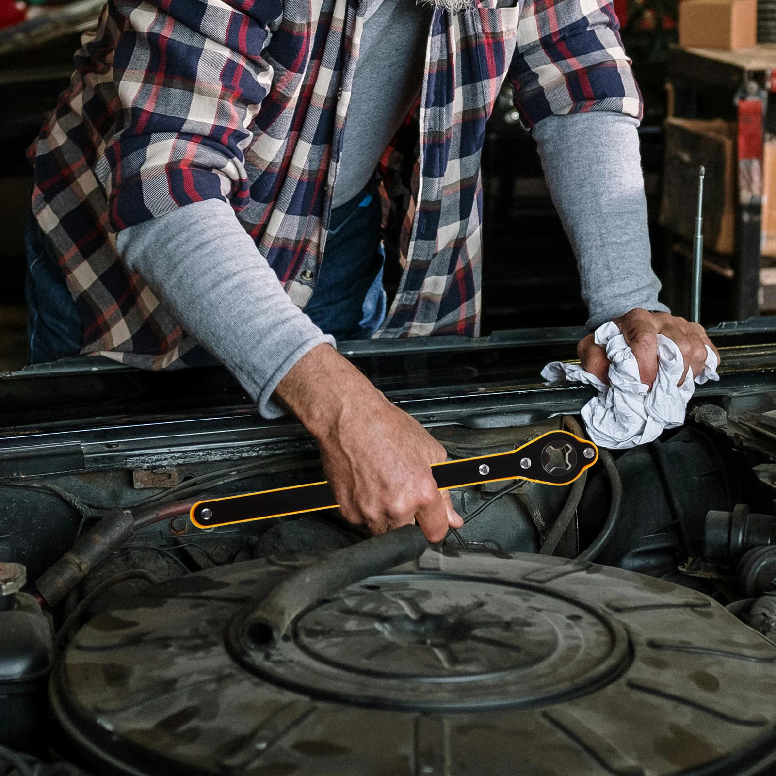 

Universal Metal Labor-Saving Jack Ratchet Wrench Scissor Jack Handle Swivel Lug Wrench Tire Changing Tool for Cars Suvs