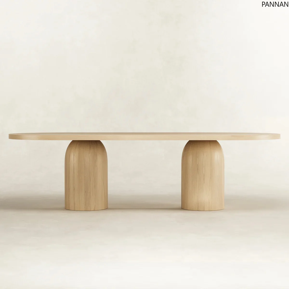 Medieval style solid wood dining table retro art wabi wind conference table Nordic solid wood dining table
