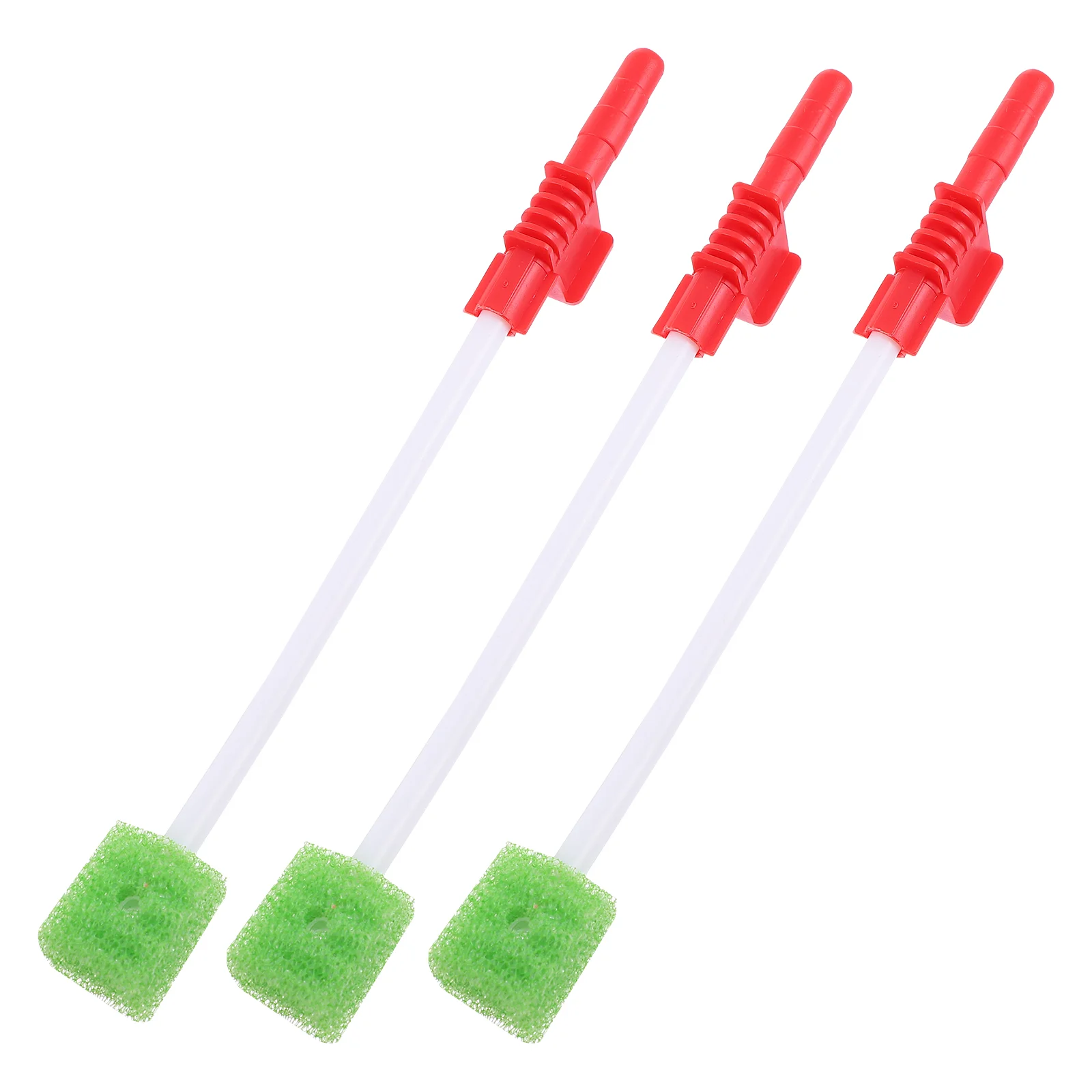 3 Pcs Sponge Sponges Mouth Cleansing Brush Sputum Stick Oral Care Red Swabs Removing