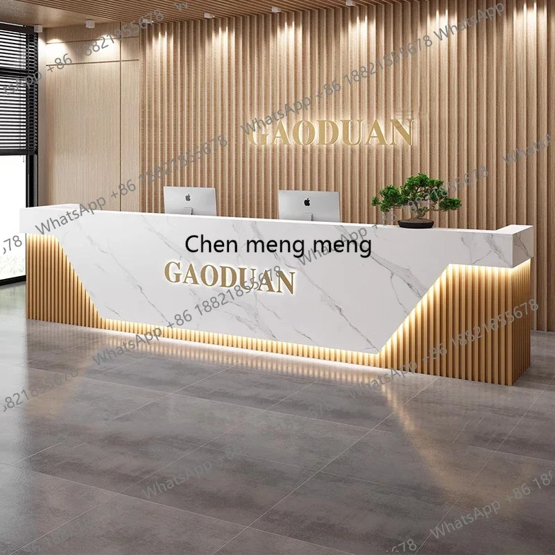 

Z10Company Hotel Reception Desks Minimalist Design Modern Simple Reception Desks Executive Long Comptoire Accueil Office