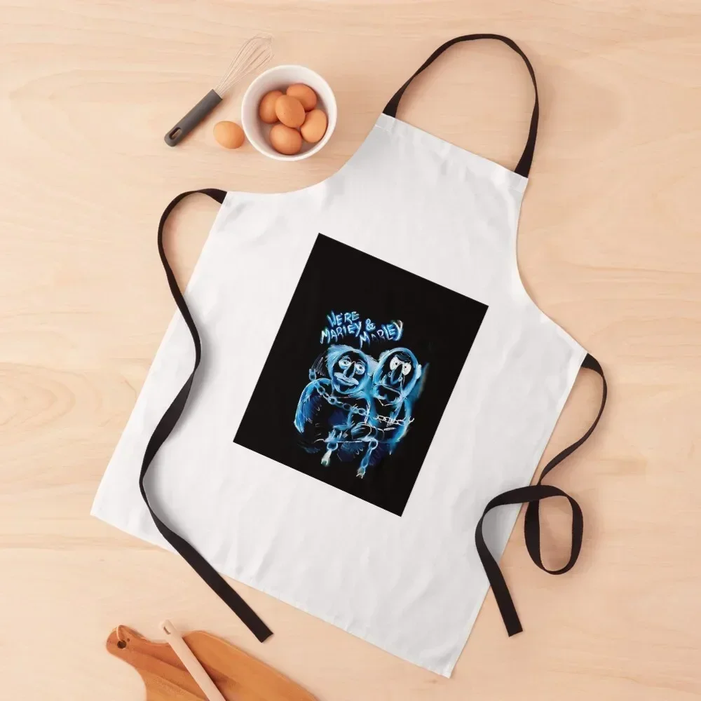 

Marley & Marley Graphic T-Shirt Apron Men'ss cook wear Kitchen Apras For Women Apron