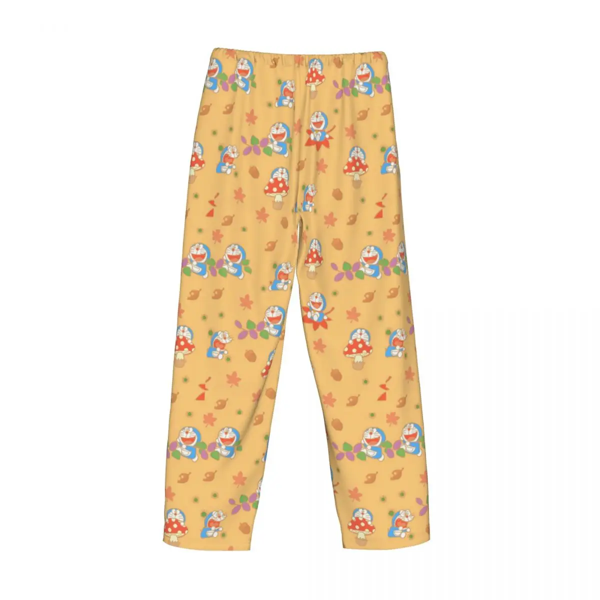 Custom Men's D-Doraemons Cartoon Pajama Pants Print Sleep Sleepwear Bottoms with Pockets