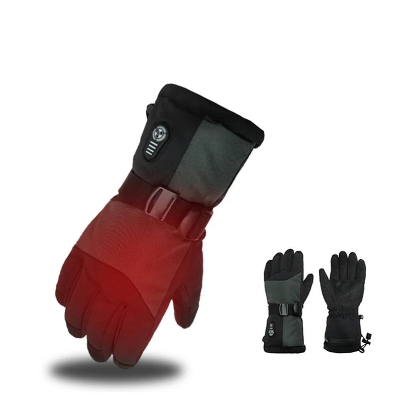 7.4V Rechargeable Electric Ski Gloves with Battery Winter Heated Gloves