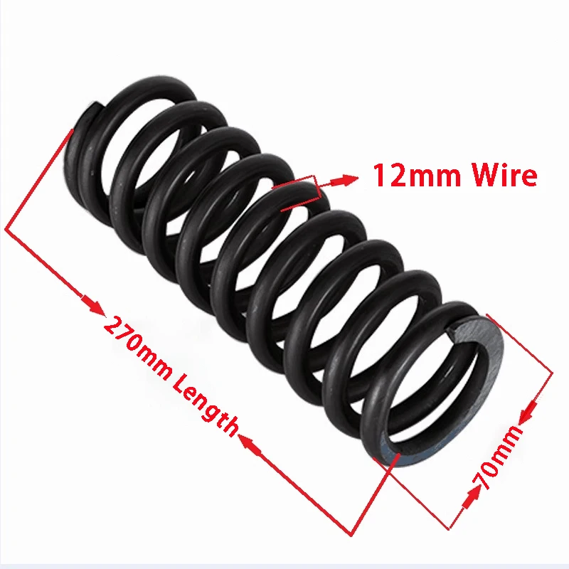 

Heavy Duty Big Shock Absorbing Compression Springs Wire Diameter 12mm Outer Diameter 70mm Length 270mm Y-shaped Pressure Springs