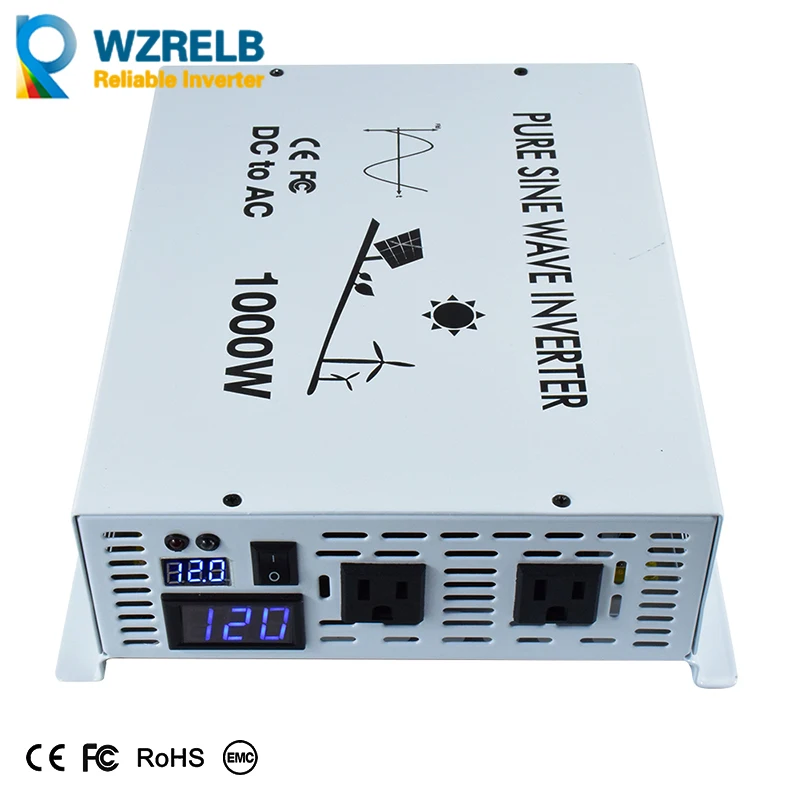 1000W Off-Grid Pure Sine Wave Converter Inverter 24V 230V Solar Power Generator Converter 12 36 48V DC to 100V 120V 220V 240V AC