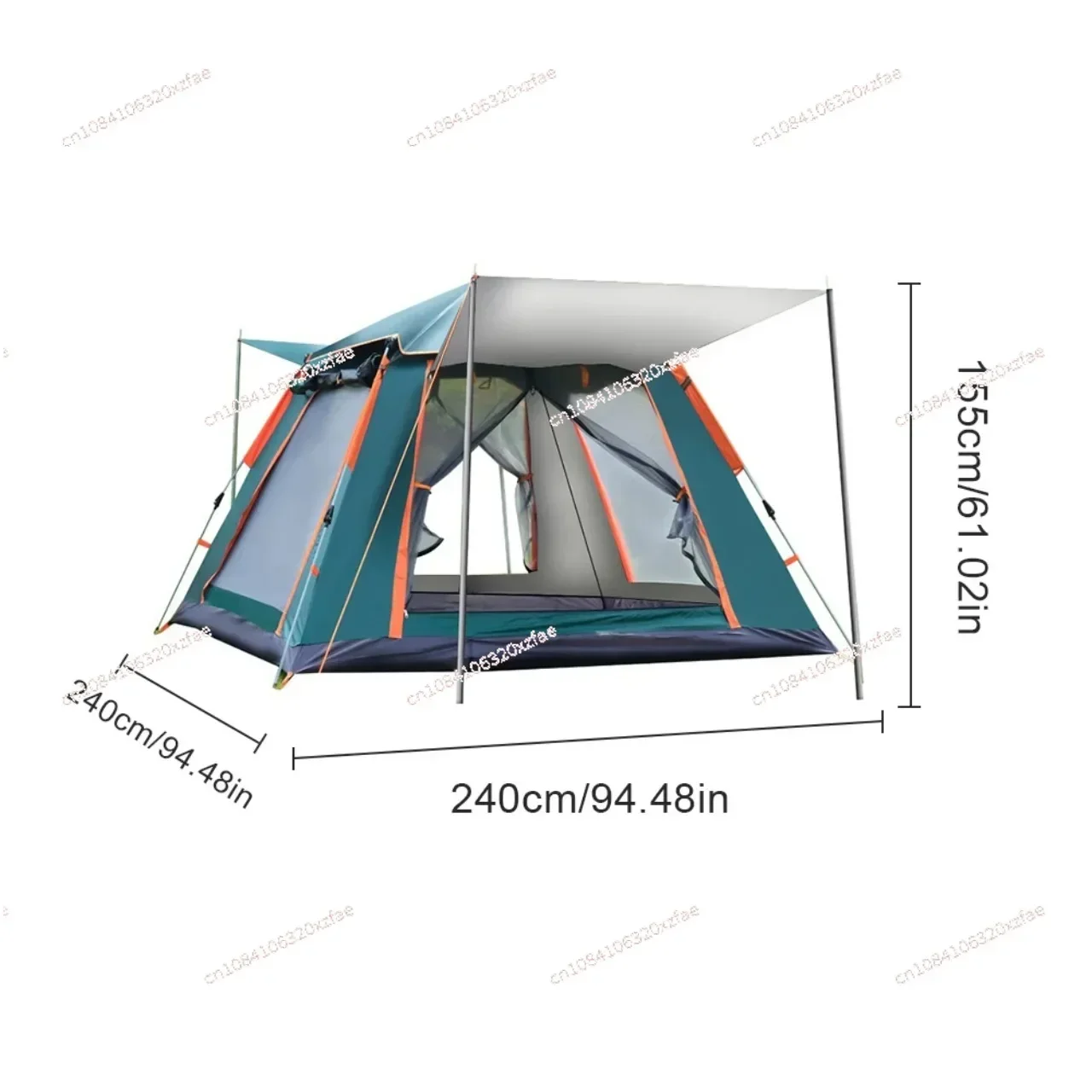 For Hiking Picnic 3-4/4-6Person Folding Tent Instant Pop Up Tent Portable Automatic Waterproof Camping Tent with Canopy