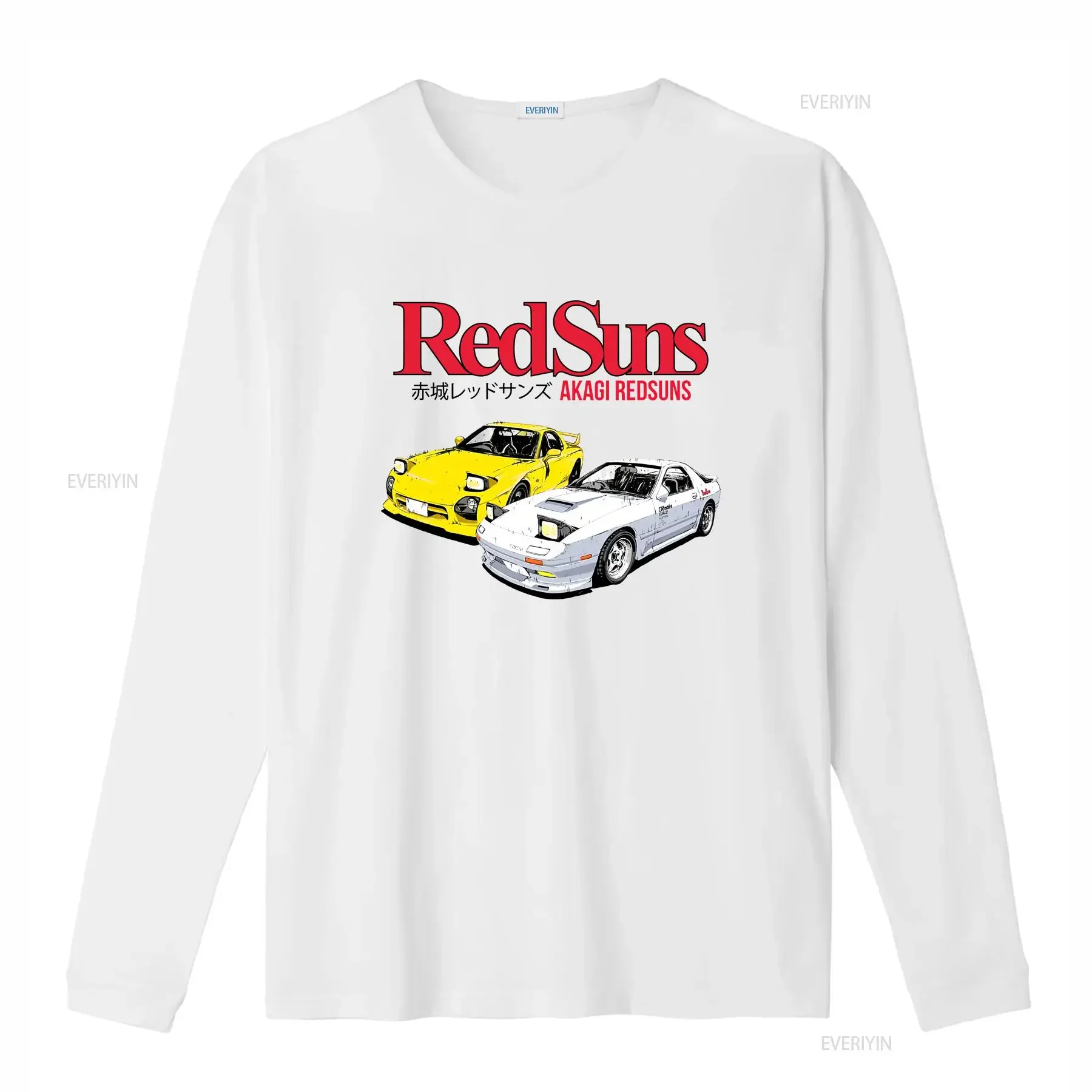 Initial D RedSuns akagi RX7 Keisuke Takahashi T shirt vintage Washed Slightly Breathable Casual Top For Everyday Wear homme