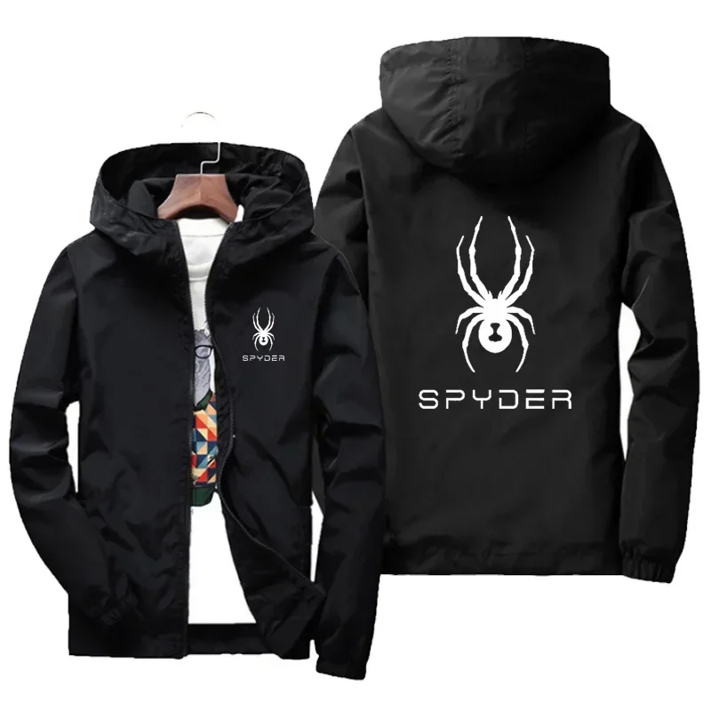 

SPYDER men's casual coat large size 7XL High quality spring autumn new coat men's street brand windbreaker Hoodie zipper thin co