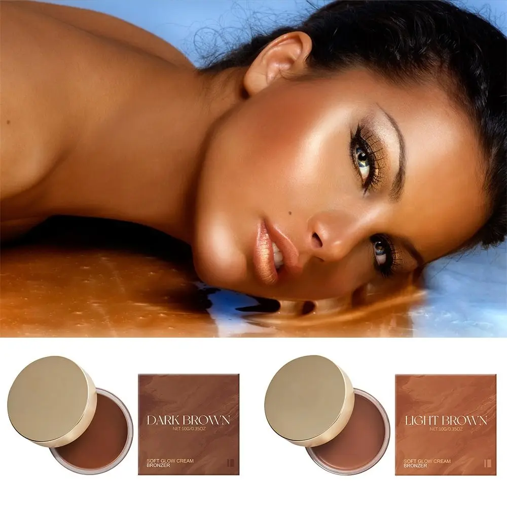 

New Moisturizing Brown Tanning Cream 10g Smooth Makeup Cream Bronzer Light Brown Dark Brown Black Cream