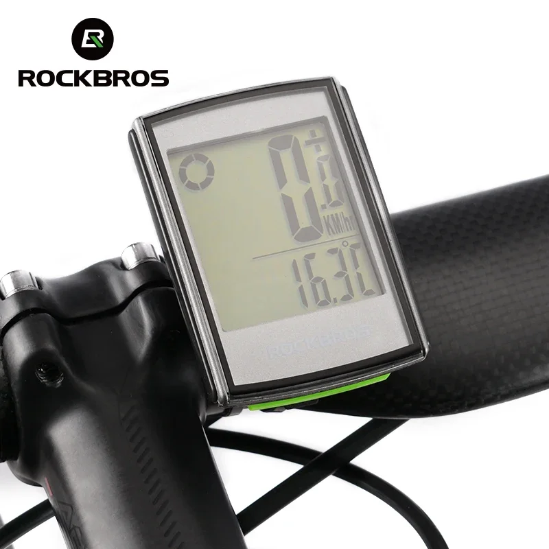 Rockbros ciclismo bicicleta computador à prova dwaterproof água lcd backlight cronômetro velocímetro sem fio odômetro mtb acessórios