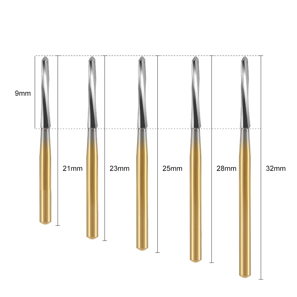 ELIJAH 5Pcs/Box FG Dental Tungsten Carbide Burs Dental Endo-Z Carbide Burs Dental Drills Carbide Burs Tungsten Bone Cutters Tool