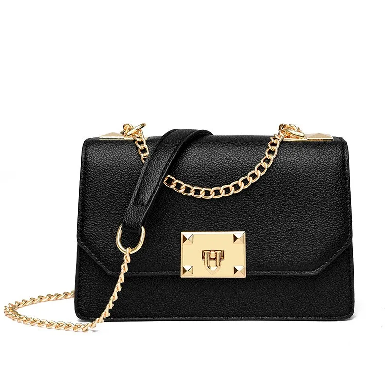 Black Small Handbags For Women New 2023 Luxury Brand Chain Shoulder Crossbody Bags Ladies Street Purse Clutch Bolsas Feminina