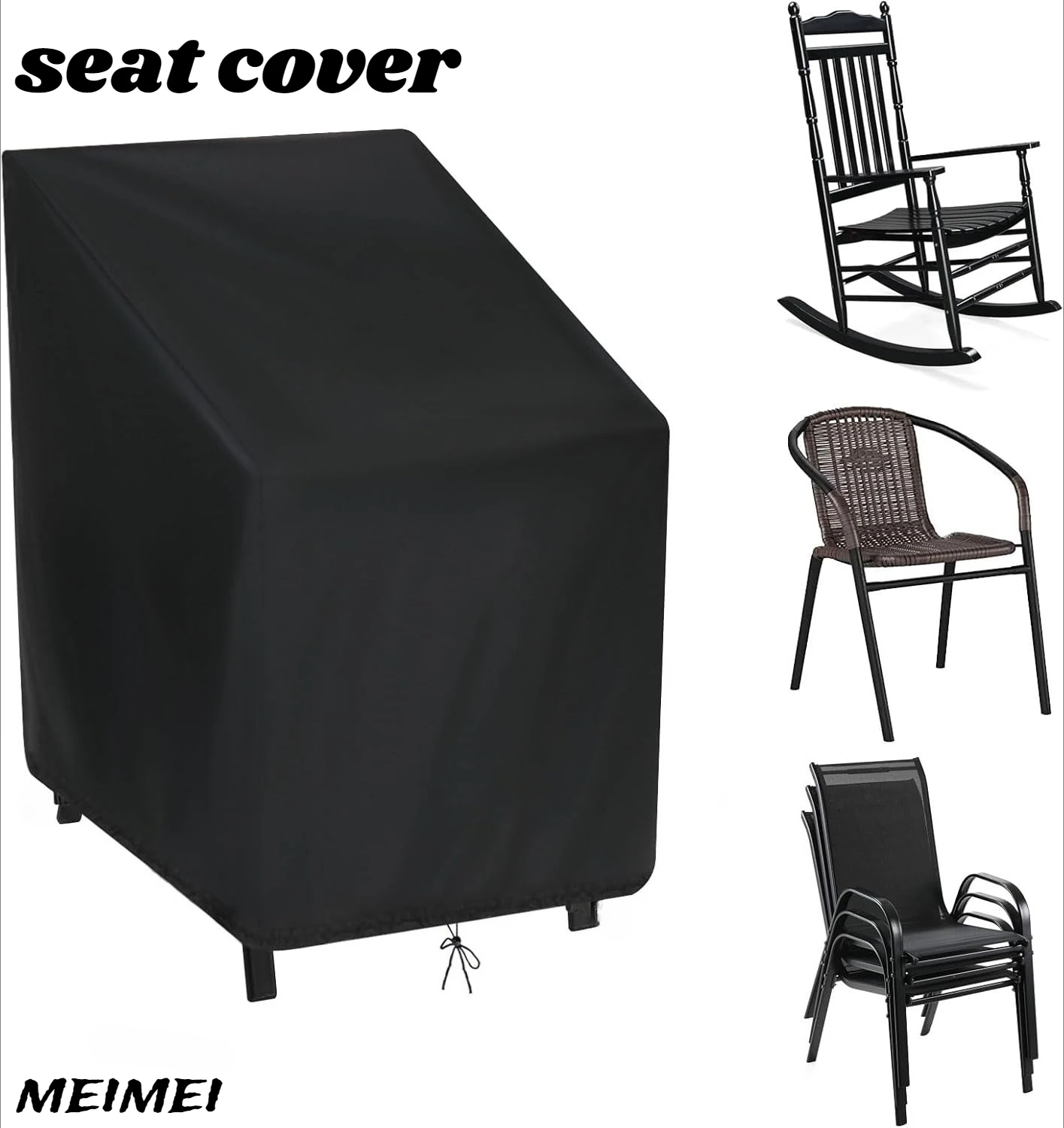 Stacked Chair Dust Cover Storage Bag Outdoor Garden Furniture Protector High Quality Waterproof Dustproof Chair Organizer