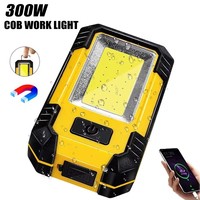 4000mah Led Work Light Rechargeable Super Bright COB Flashlight With Magnetic Portable Outdoor Camping Lantern Emergency Lamp