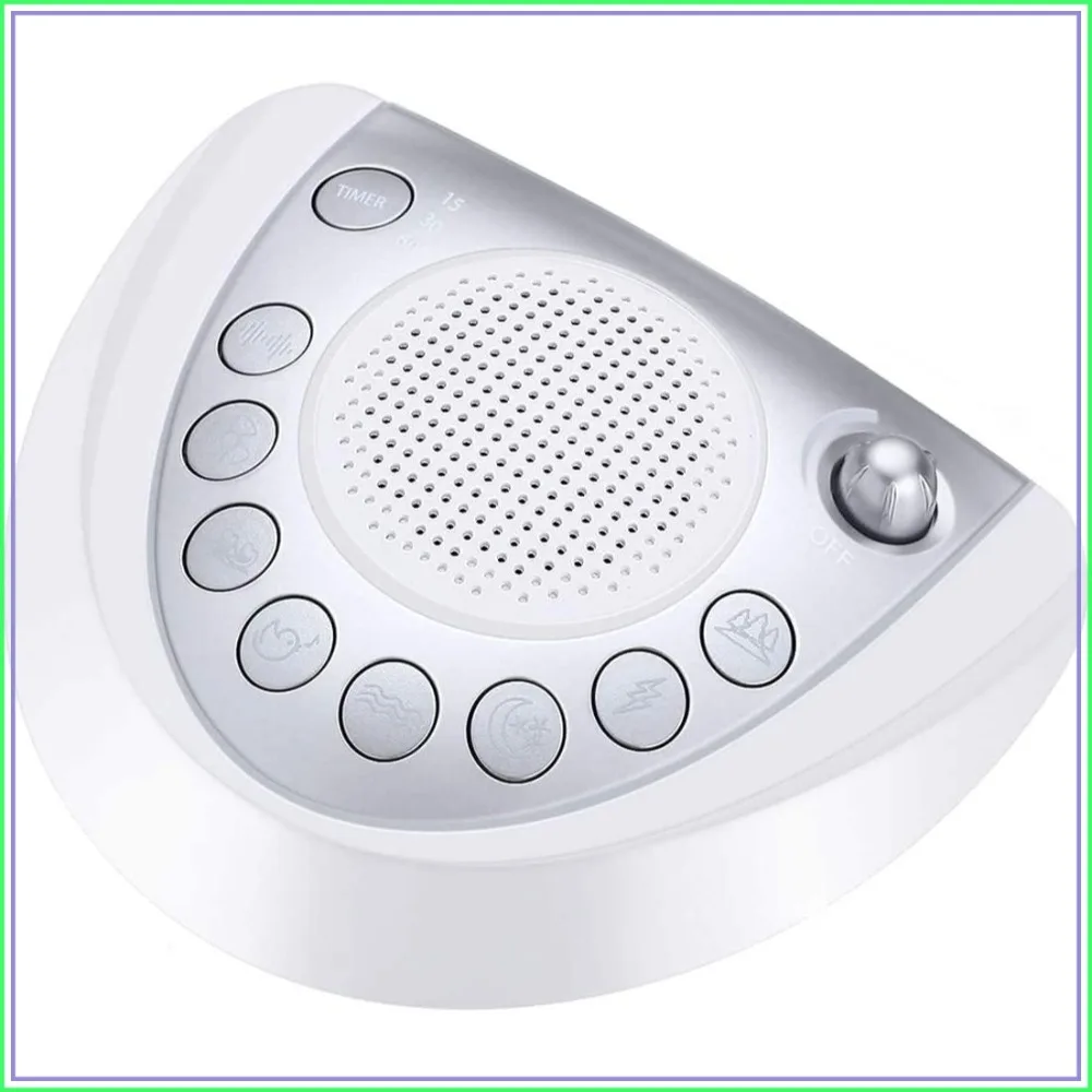 Battery Powered Sound Machine with 24 Natural Sounds, Timer, USB Port, Headphone Jack for Travel, Office, Home