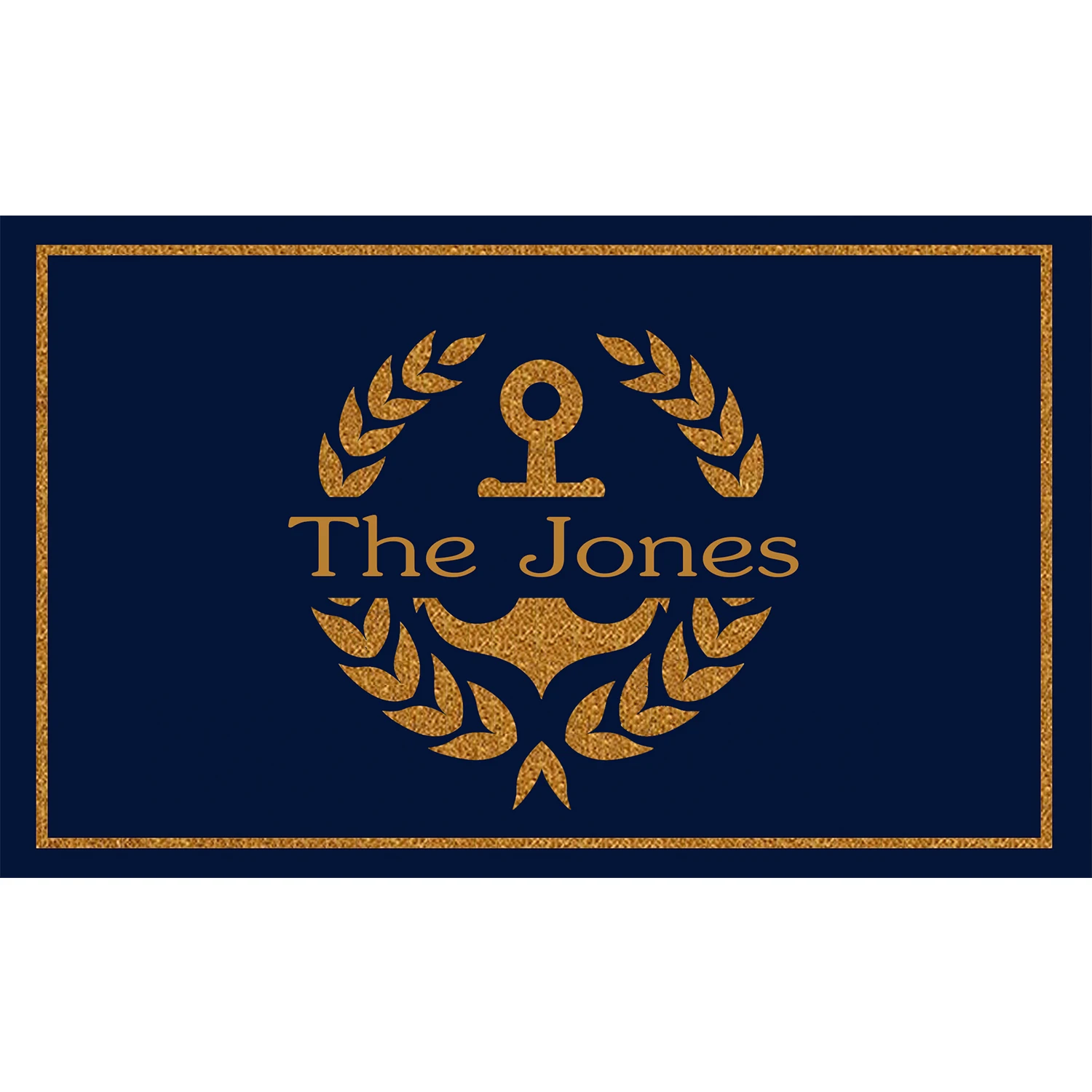 

Personalized Anchor Doormat With Boat Ship Name Text Rubber Non-Slip Funny Mats for Yacht Door Mat Indoor Outdoor Floor Mat